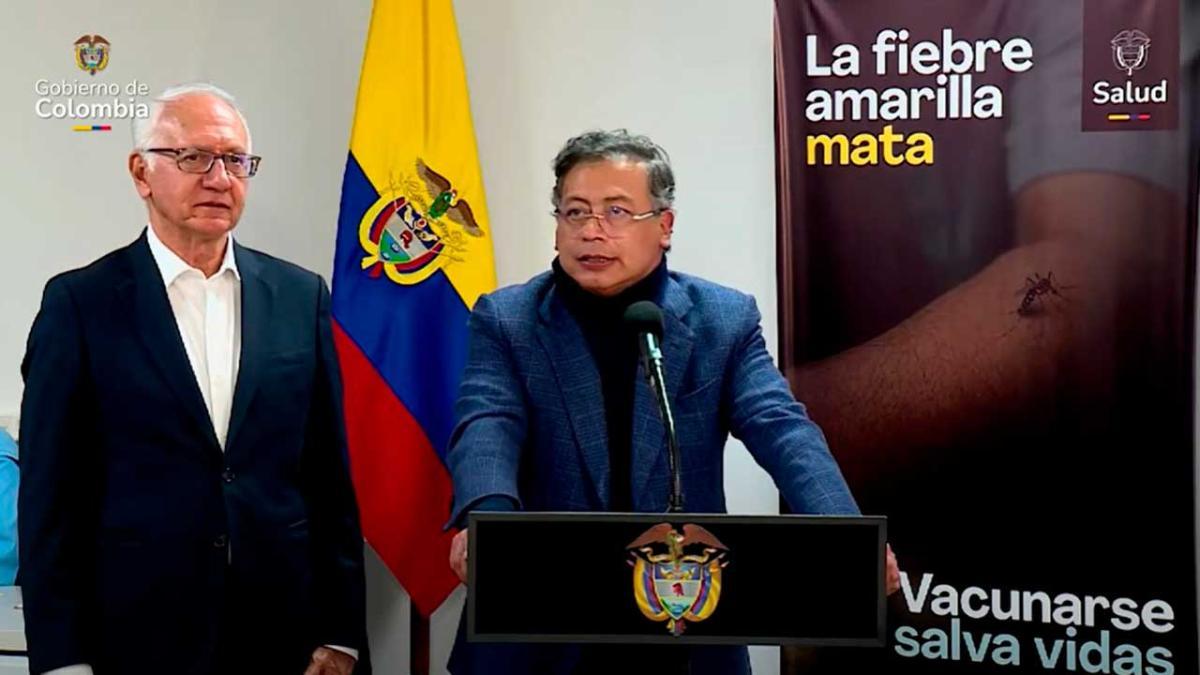 Se han aplicado 1,7 millones de vacunas y hay 542.000 personas inmunes contra la fiebre amarilla: presidente Petro