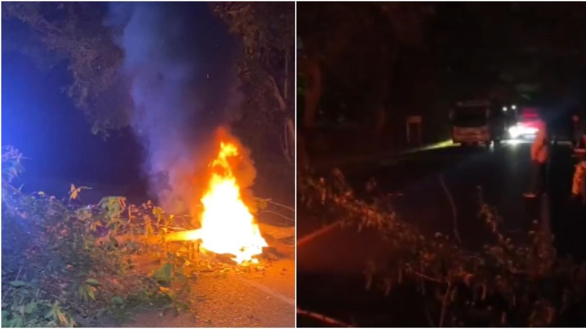 Reportan bloqueos en la vía Chimichagua (Cesar) por protesta en contra de la empresa prestadora de energía Afinia