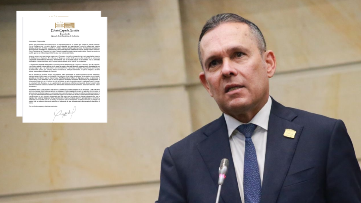 'Mi invitación a los congresistas es para que no se dejen amedrentar por el Gobierno': Efraín Cepeda envía carta