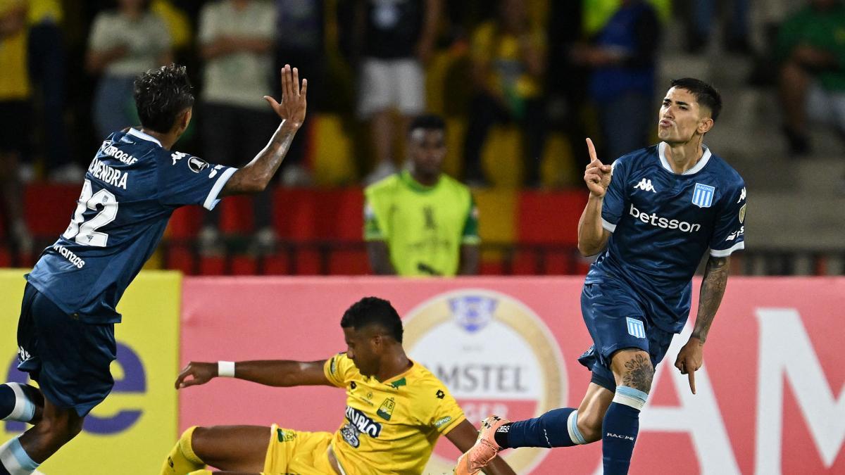 Bucaramanga perdió los ahorros: lo goleó Racing y quedó en problemas para clasificar en la Copa Libertadores