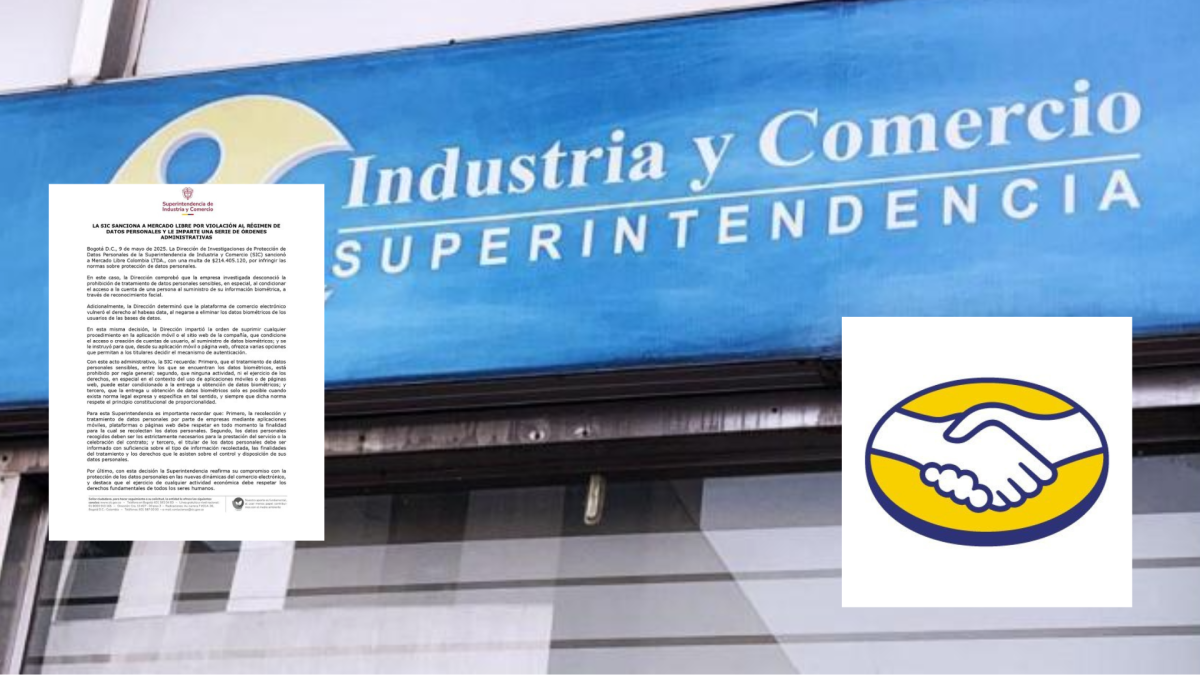 SIC anuncia millonaria sanción a Mercado Libre por exigir datos biométricos para el acceso a la plataforma