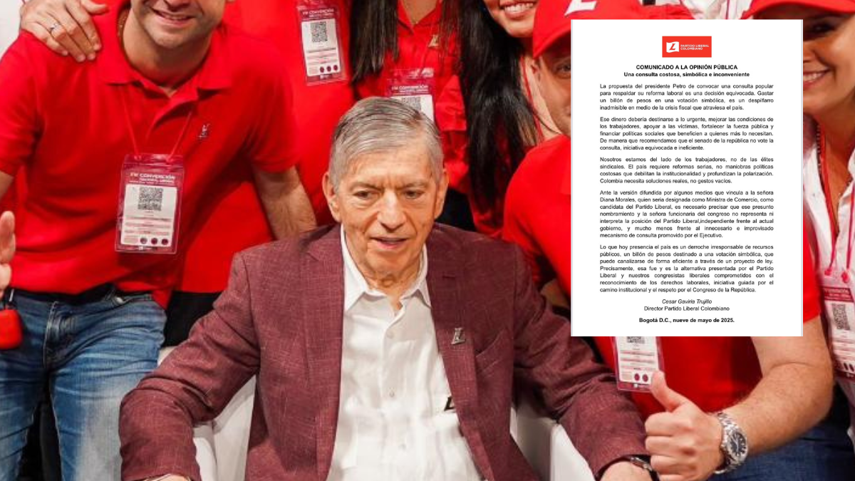 Expresidente César Gaviria pide al Senado que no vote la consulta popular de Gustavo Petro
