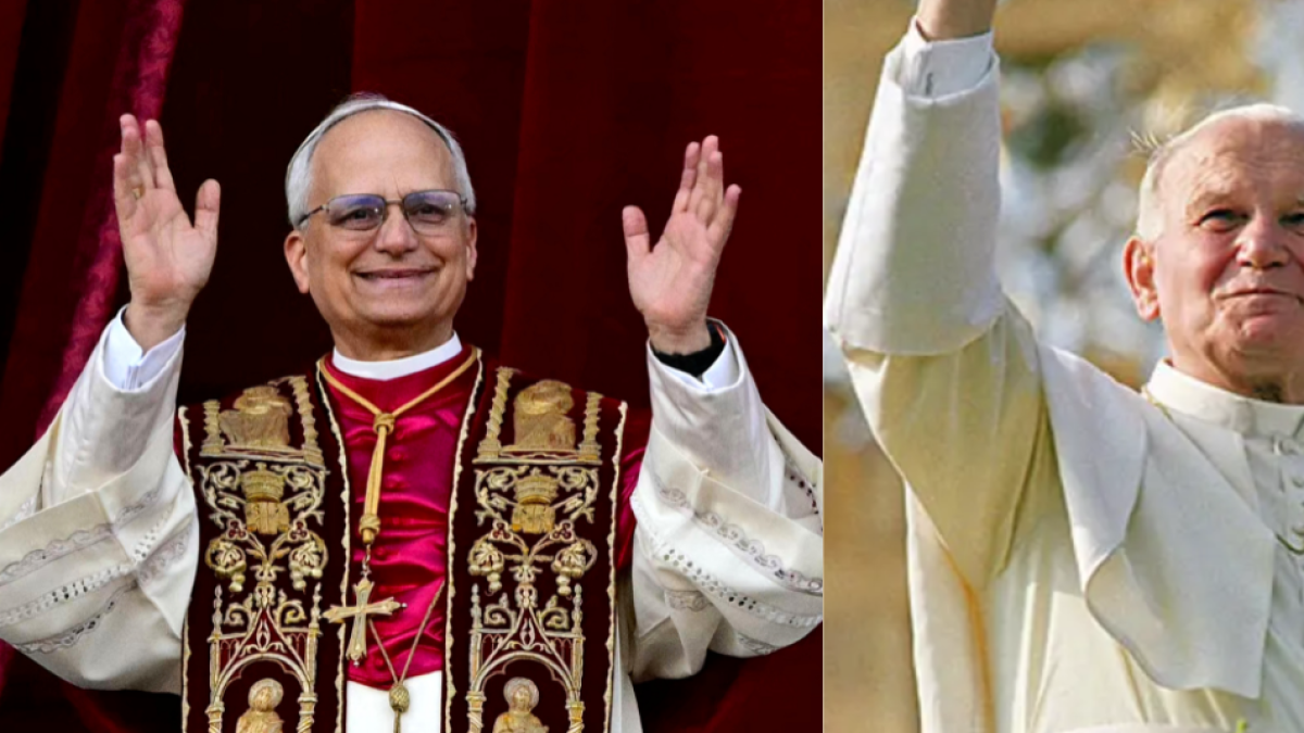 El día cuando el nuevo papa León XIV se vio con Juan Pablo II, sin saber que 43 años después sería pontífice