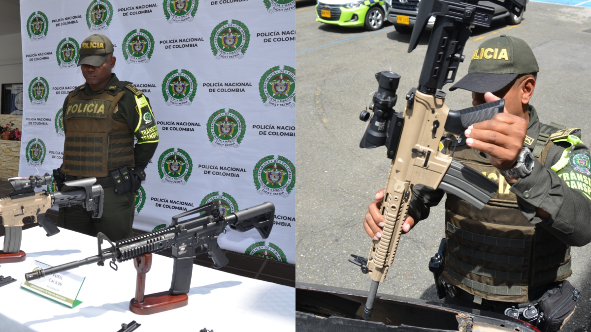 Incautan arsenal de guerra con fusiles estadounidenses ocultos en una camioneta abandonada en Santa Fe de Antioquia
