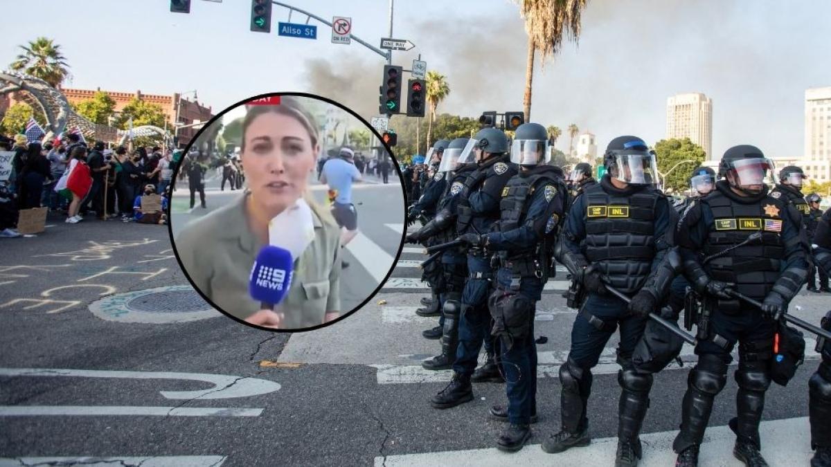 Foto: ¡Policía desata brutalidad! Disparan a periodista en plena cobertura en Los Ángeles /Cortesía