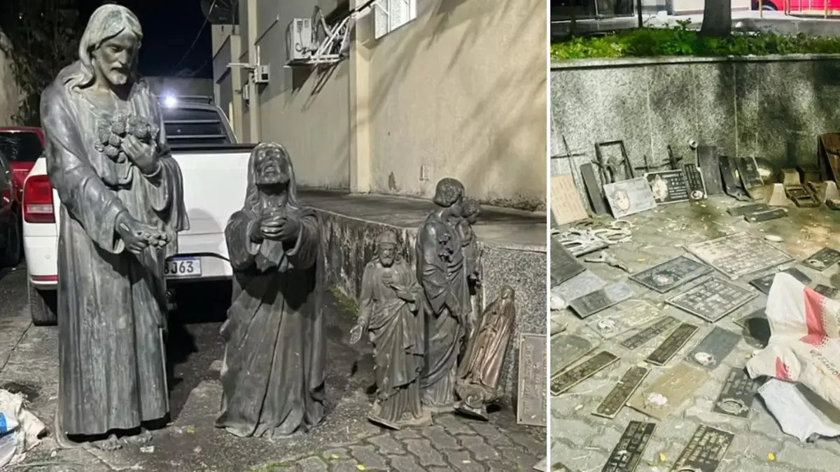 Estatuas, objetos sagrados y placas funerarias: así capturaron a tres hombres que robaban iglesias en Brasil
