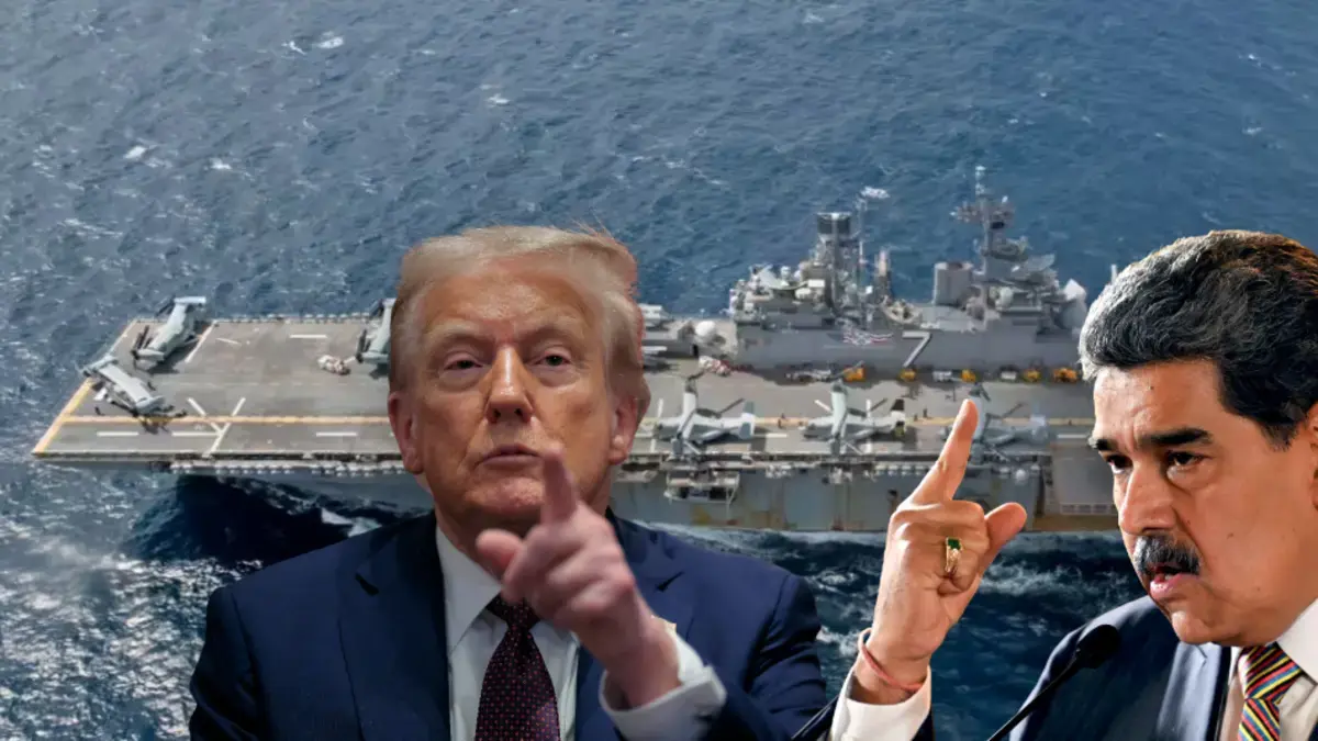 Estados Unidos publica primera imagen del fuerte despliegue militar ordenado por Donald Trump cerca de las costas de Venezuela: 'Lista para responder'