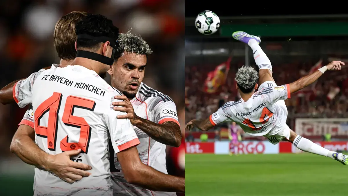 Luis Díaz no tuvo su día de cara al arco: falló ocasiones muy claras de gol en el agónico triunfo del Bayern Múnich en la Copa de Alemania