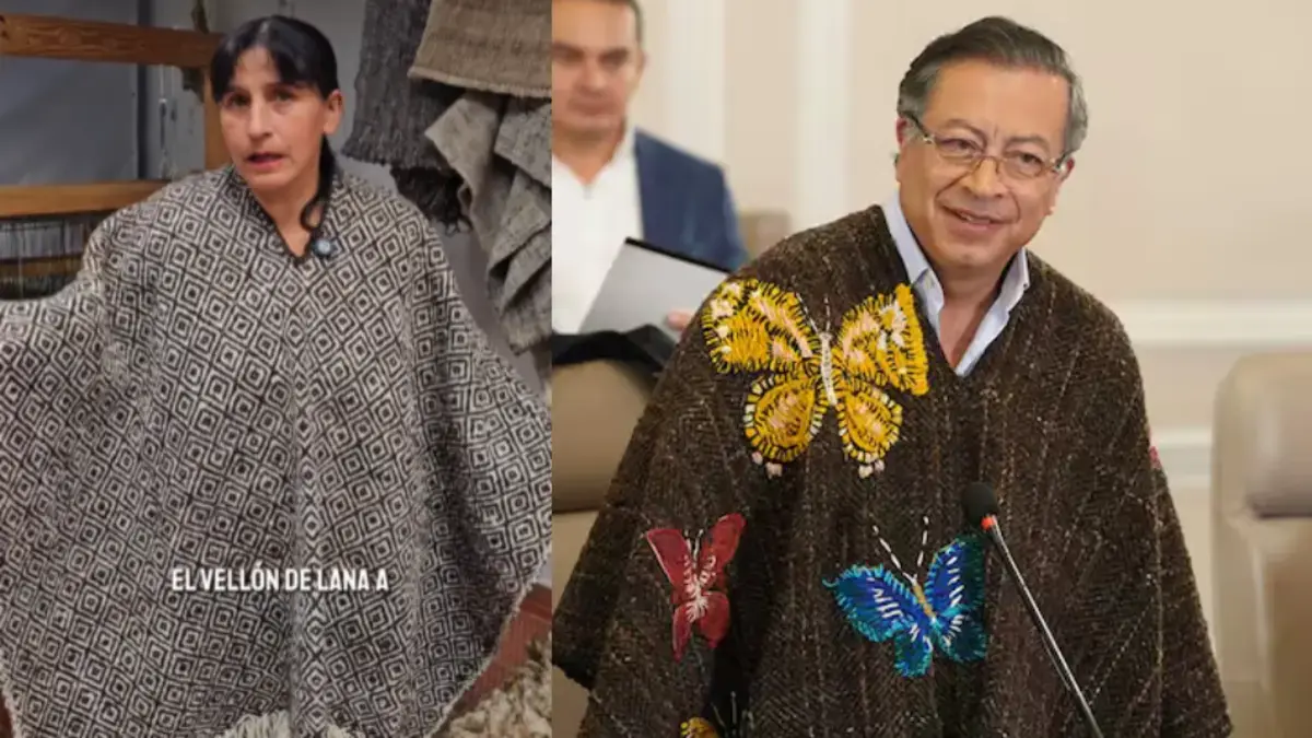 Campesina boyacense respondió a polémica por la ruana que vistió Gustavo Petro tras comentarios de maltrato animal: 'No pierdan esta tradición'