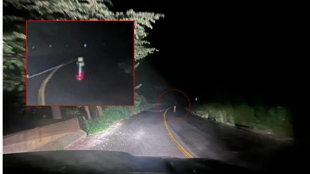 Un cilindro con la bandera de Colombia fue dejado en la vía entre San Andrés de Cuerquia e Hidroituango; es el segundo caso registrado en una semana