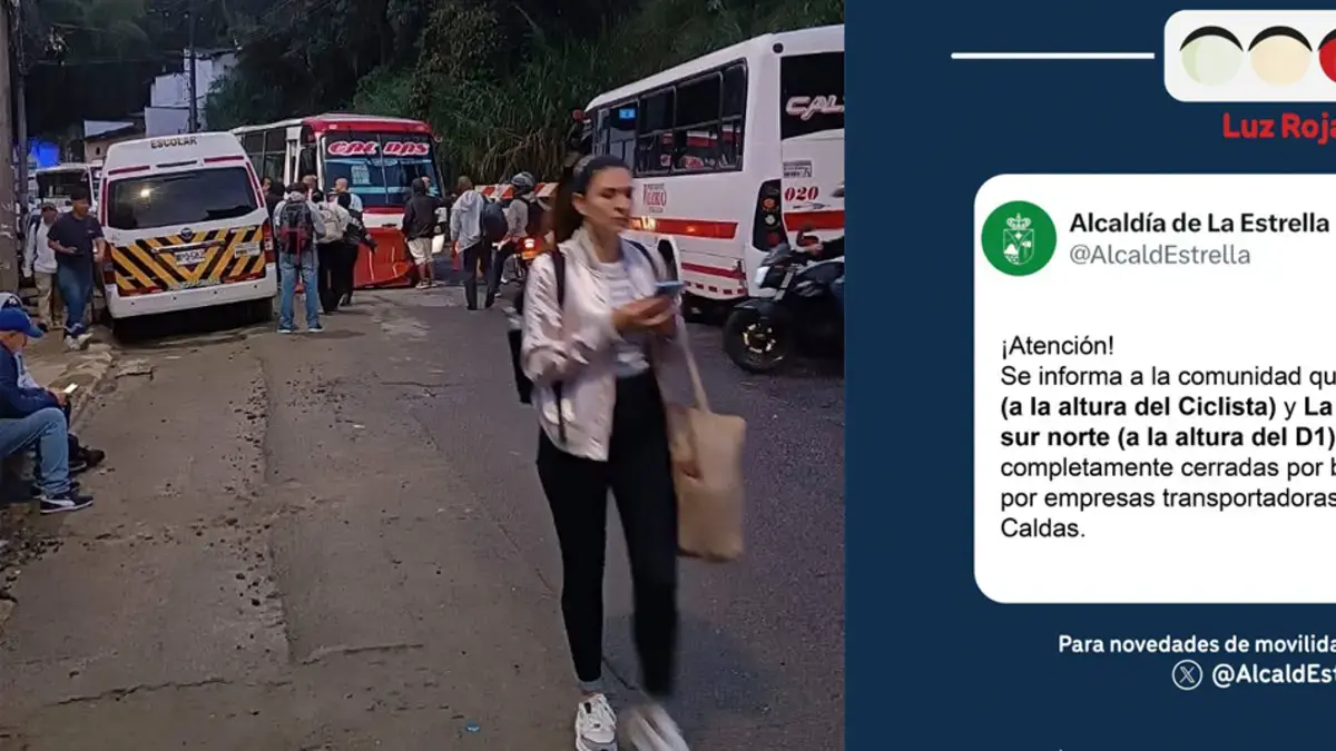 Transportadores de servicio público bloquearon las vías del sur del valle de Aburrá: no hay forma de llegar hasta Medellín