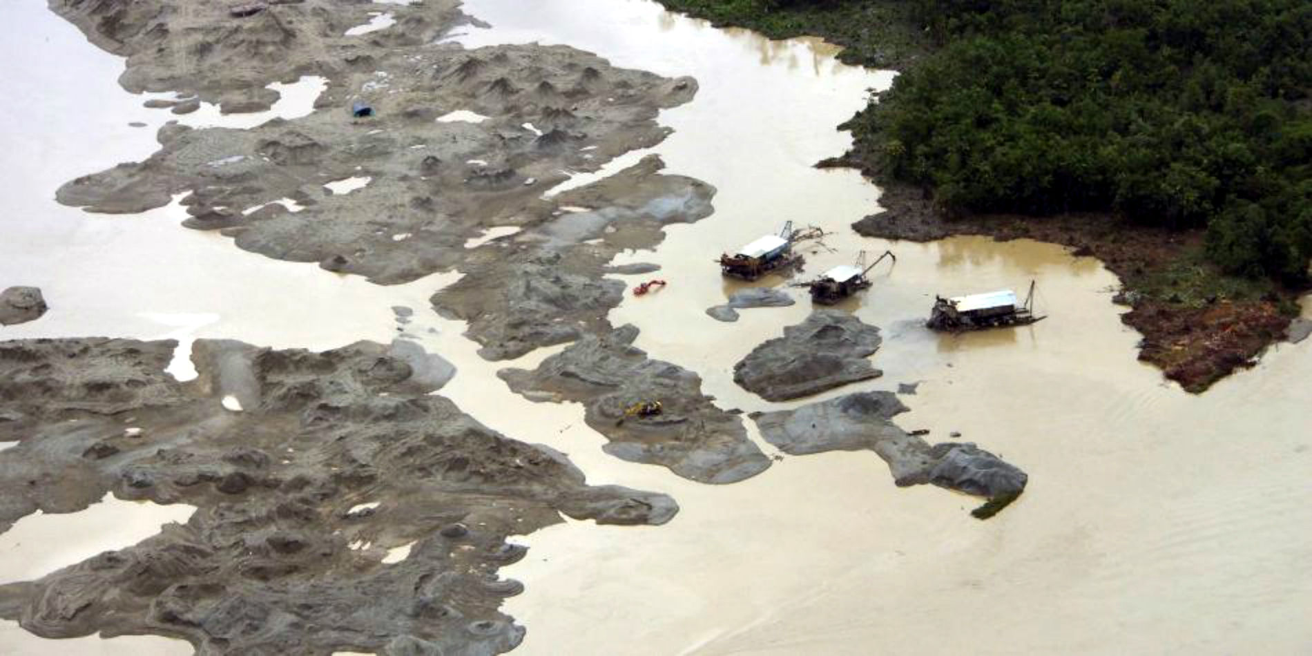 Departamentos con más minería ilegal de oro en aluvión de Colombia 2022