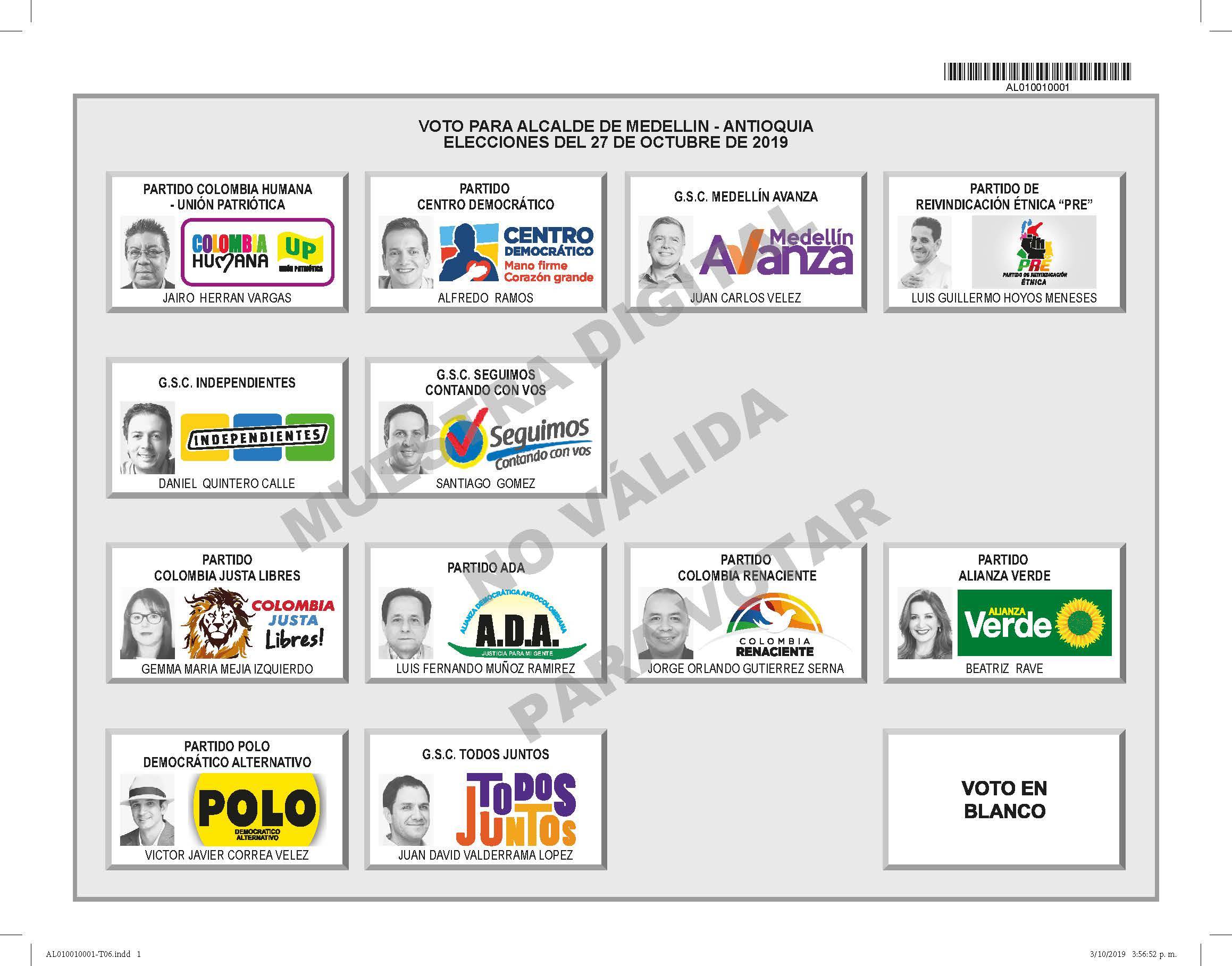 Cómo votar en las elecciones de Medellín y Antioquia así son los