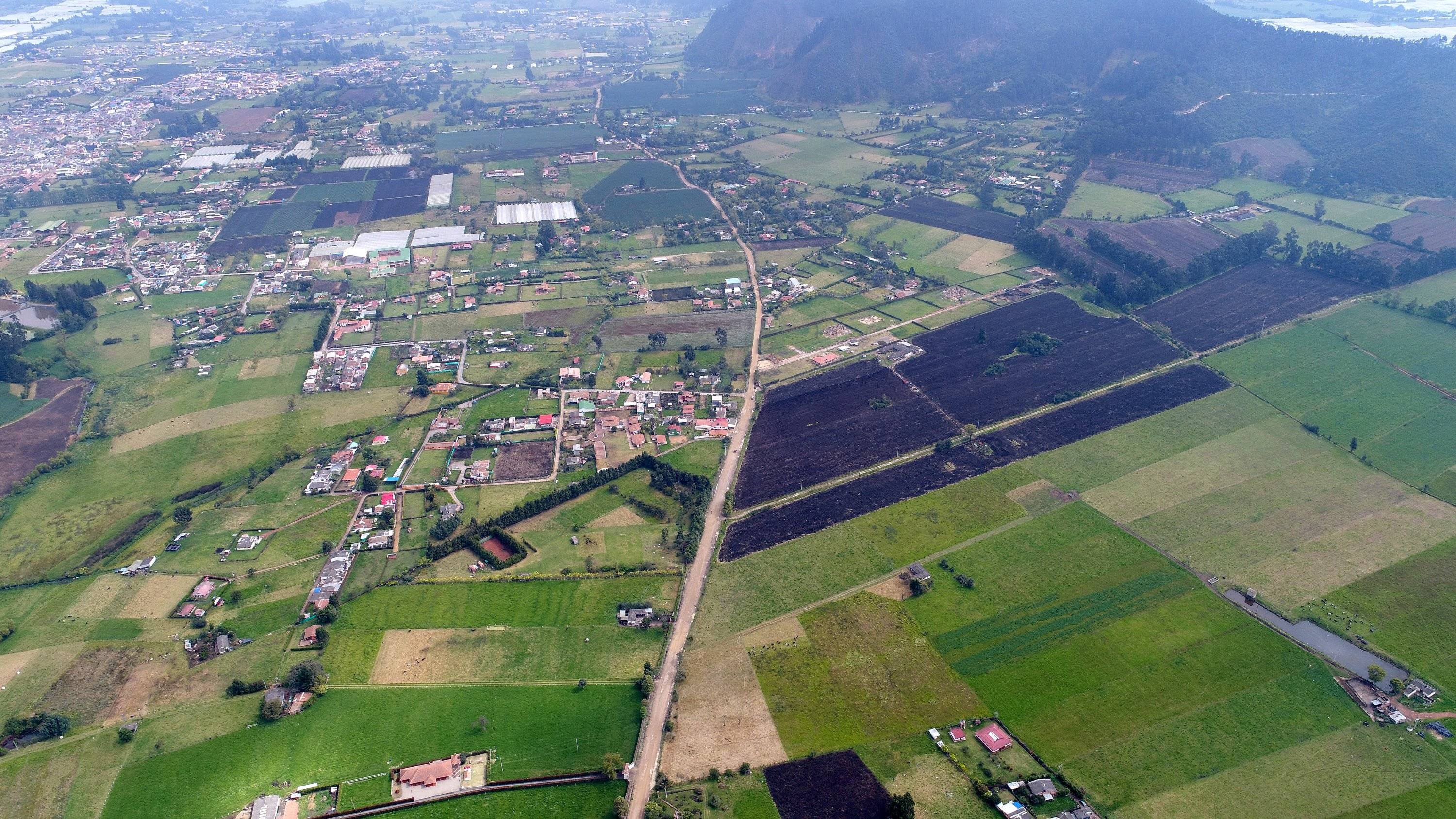 Vista Aérea de Tabio y Tenjo, Municipios que Podría Optar por ser parte de la Región Metropolitana.