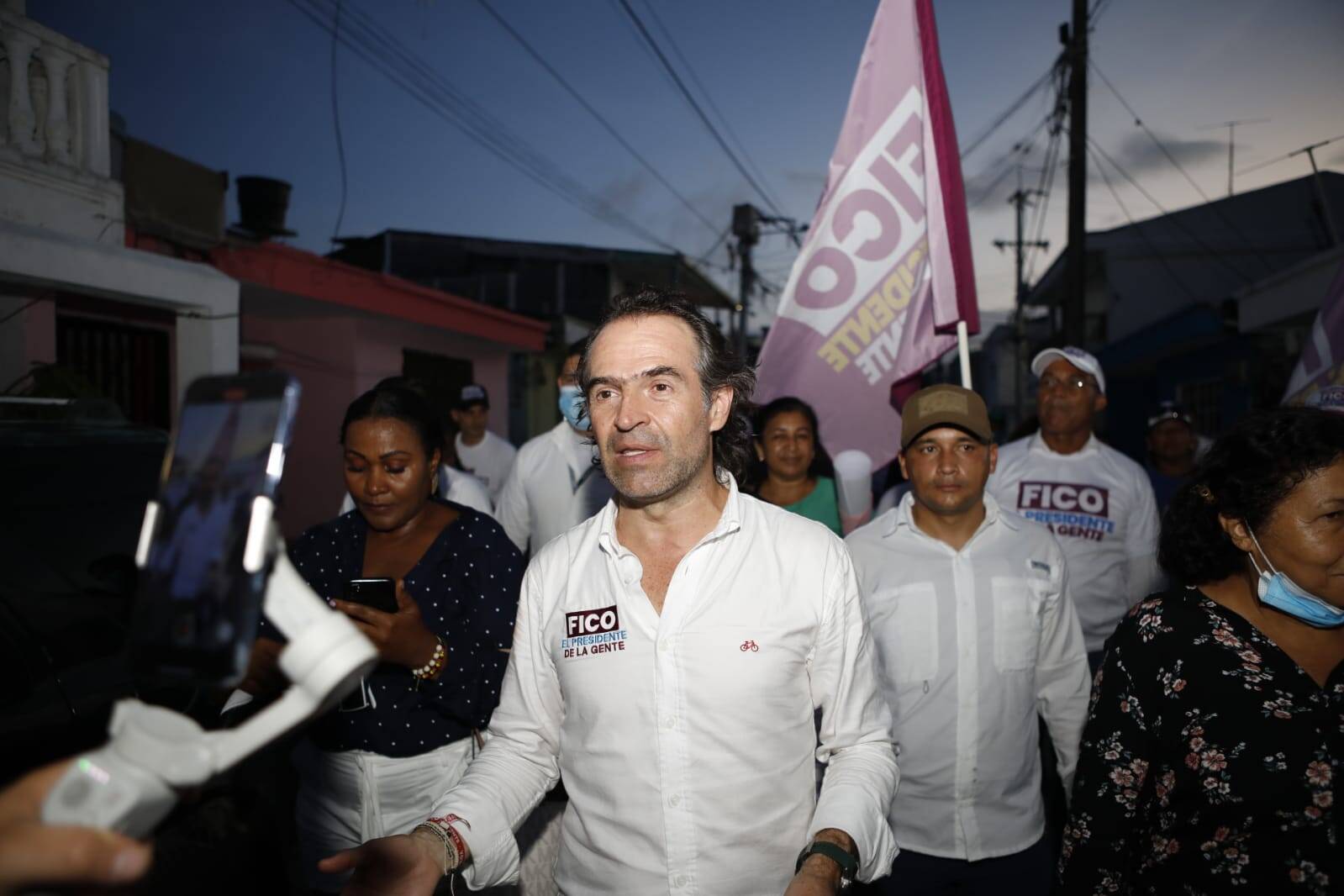 El candidato presidencial en San Andrés