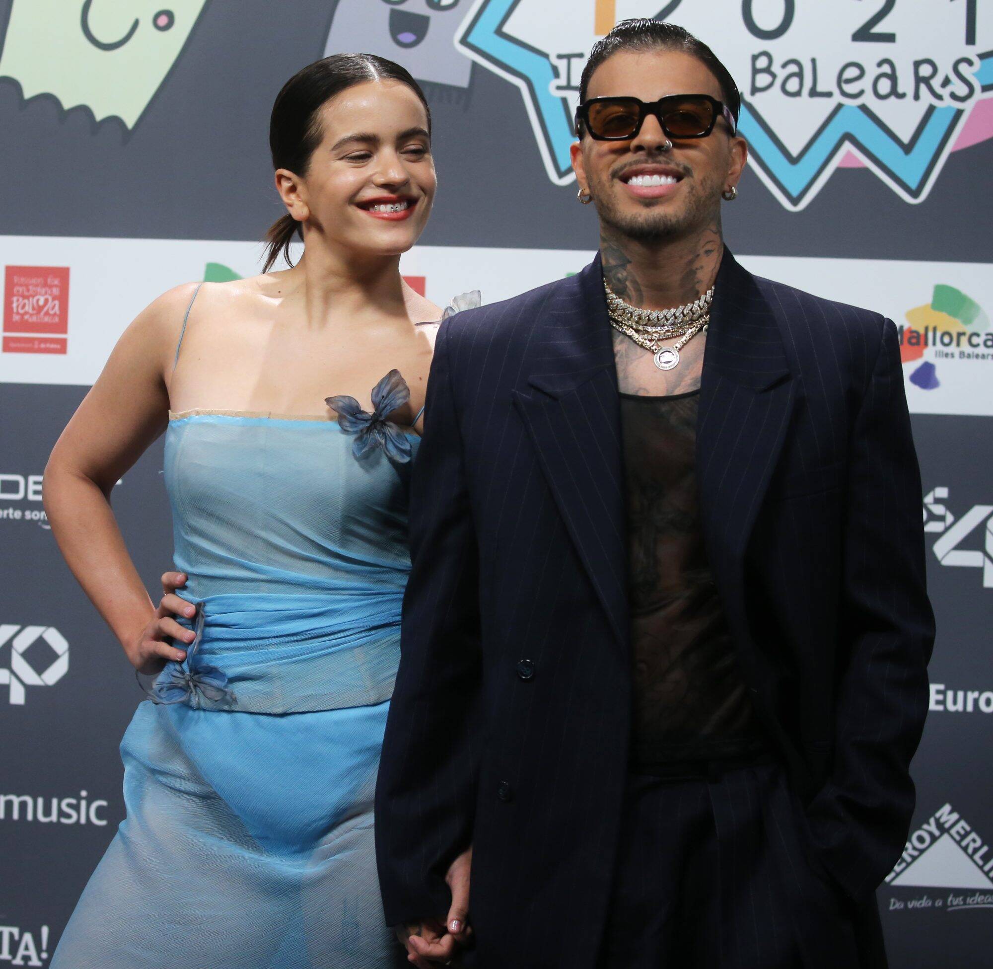 La pareja en Los 40 Music Awards en Palma de Mallorca, España.