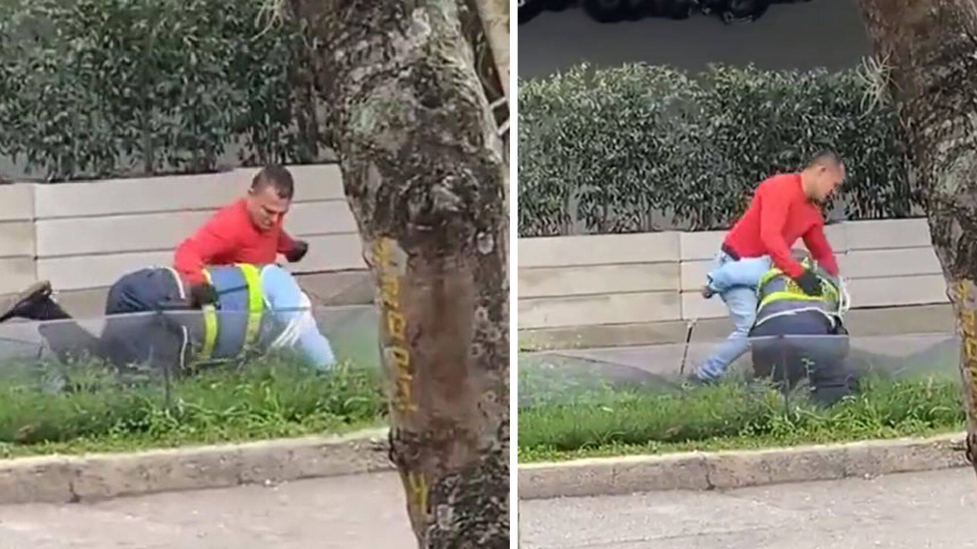 Video de la brutal Golpiza A Agente de Tránsito en Bucaramanga.