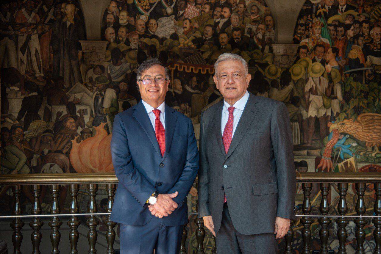 Presidentes Gustavo Petro (Colombia) y Andrés López Obrador (México).