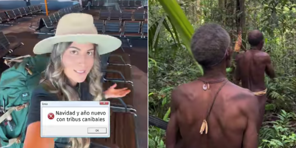 Alejandra iba en compañía de un guía local de la comunidad.