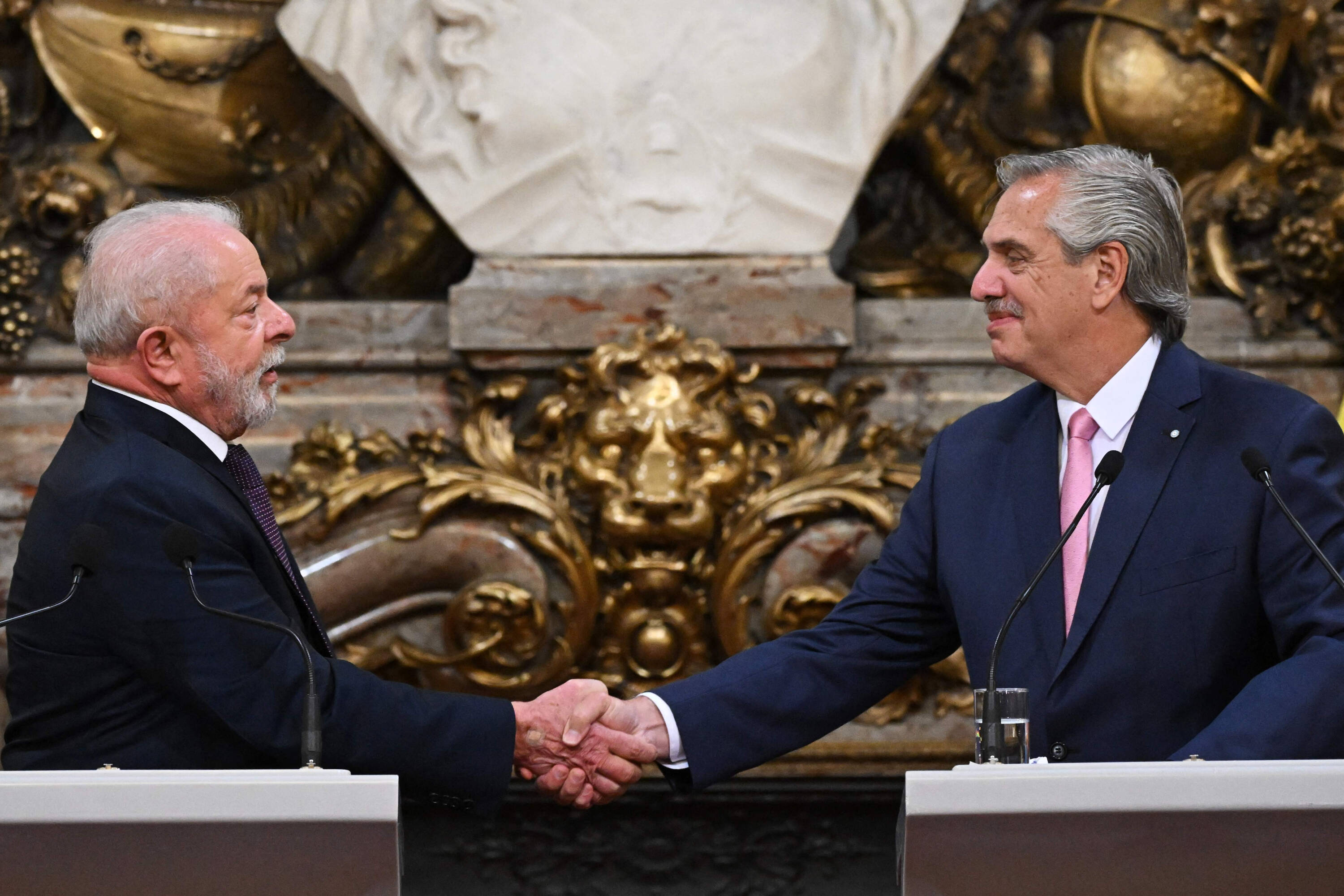 Presidentes de Brasil y Argentina, Luis Inácio Lula da Silva y Alberto Fernandez, respectivamente.