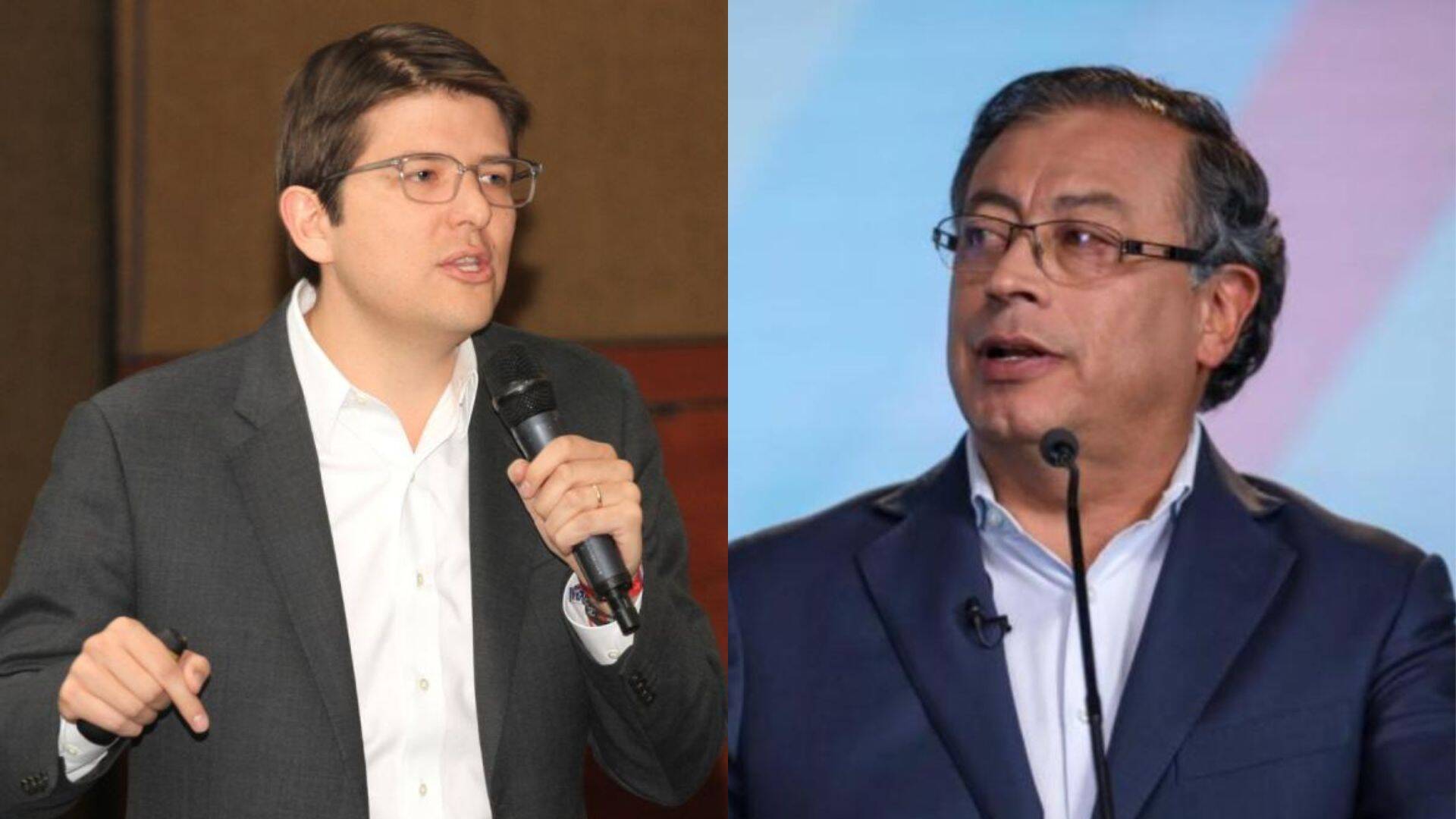 Miguel Uribe y Gustavo Petro.