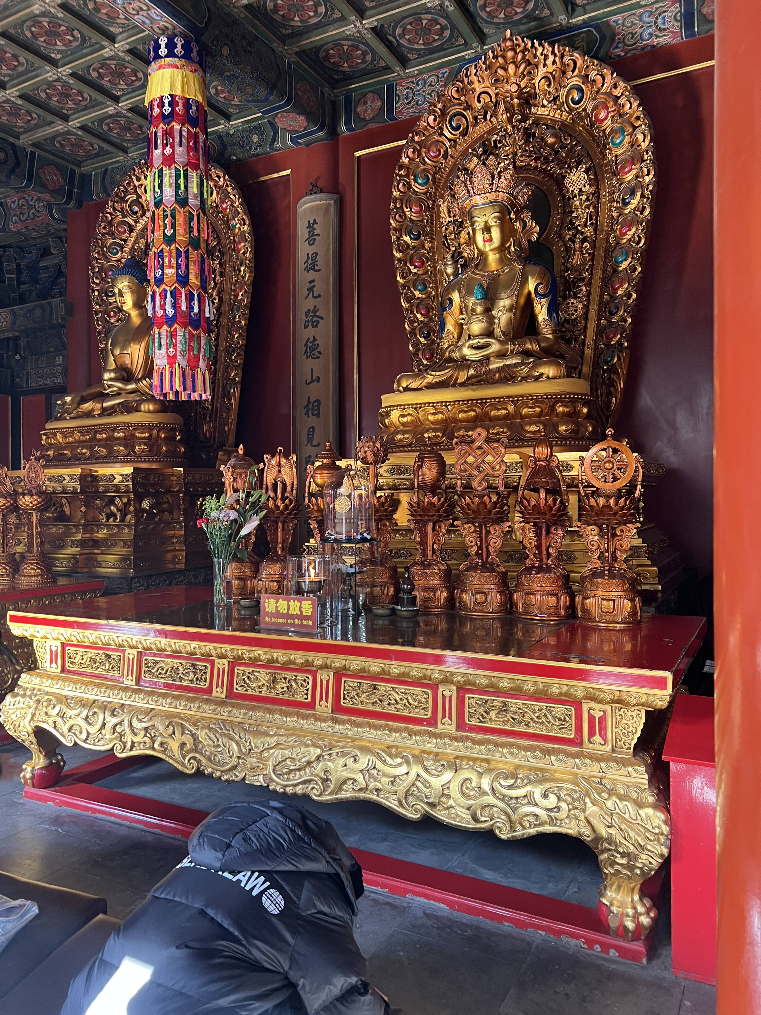 Estatua de adoración en Templo Lama, de Pekín
