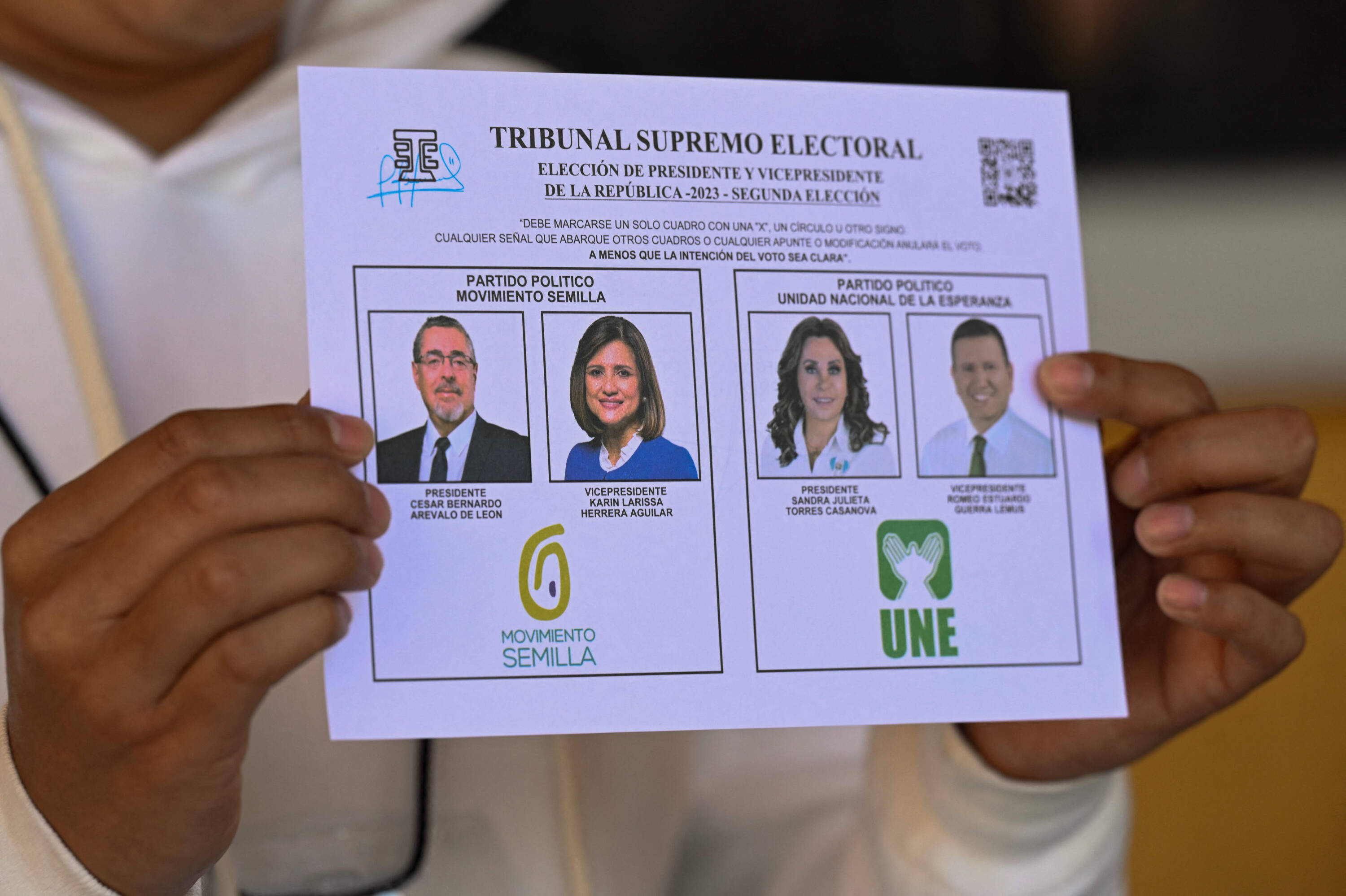 Segunda vuelta presidencial en Guatemala.
