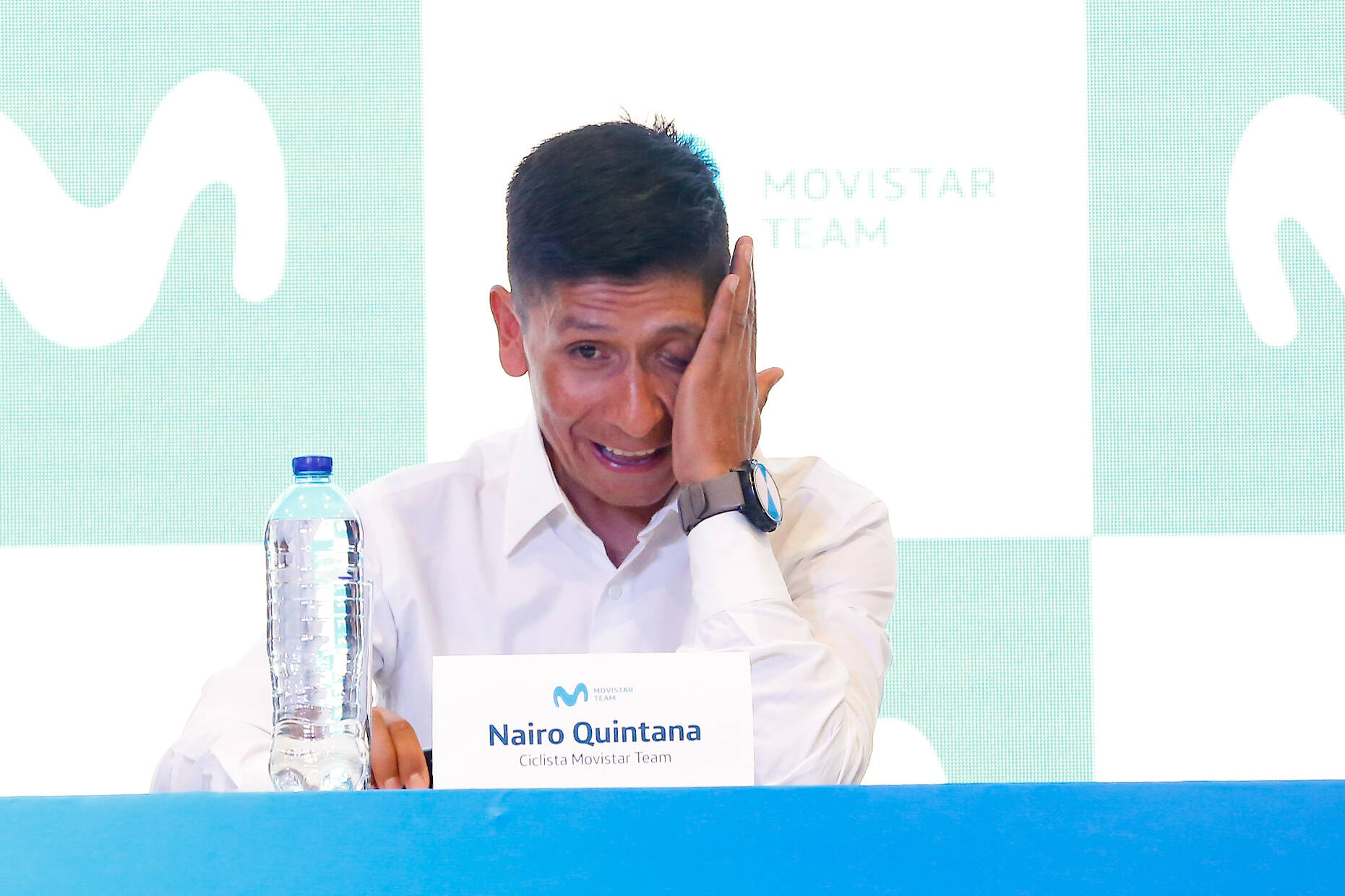 Nairo Quintana en rueda de prensa.