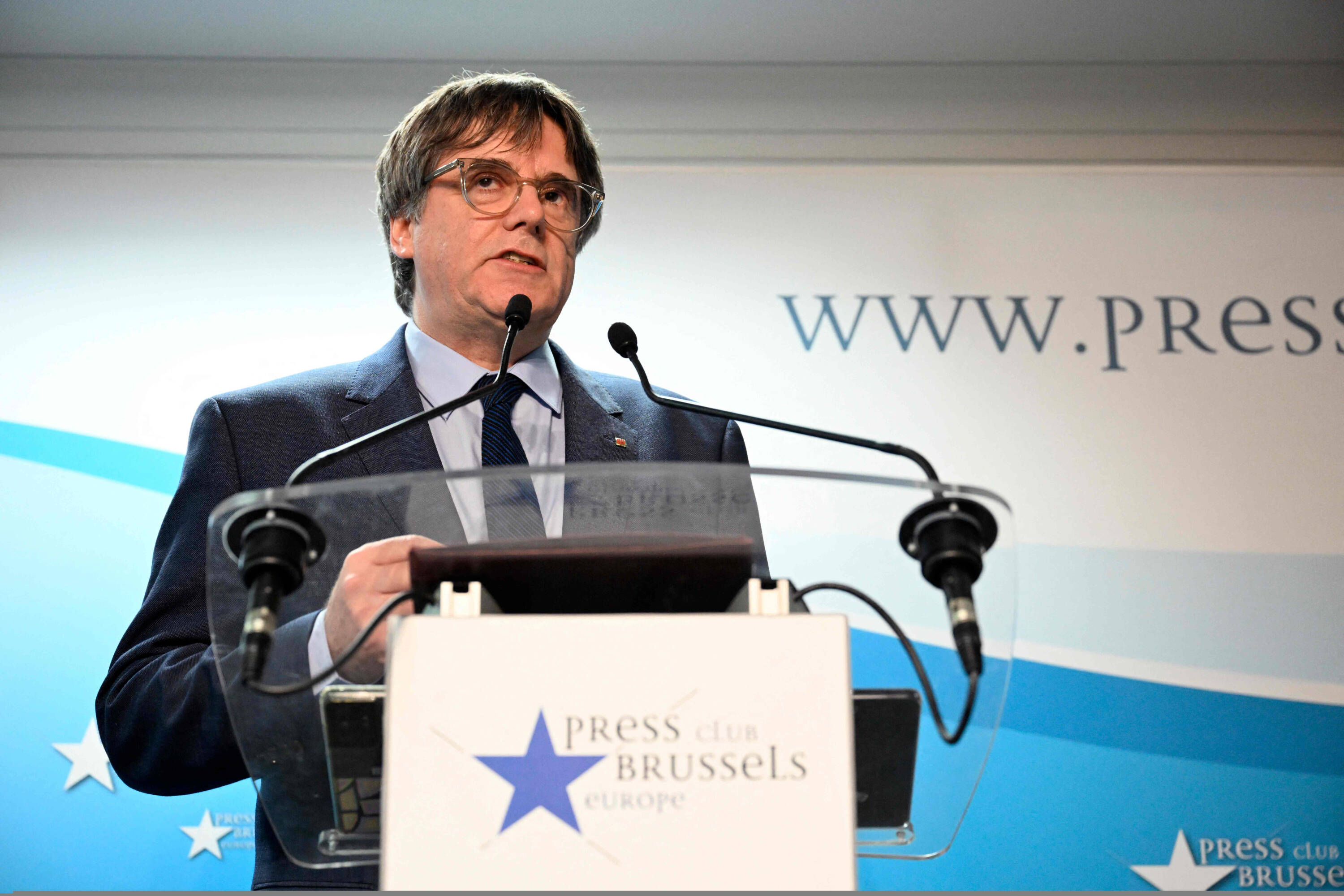 The independence leader and former president of the Community of Catalonia Carles Puigdemont.