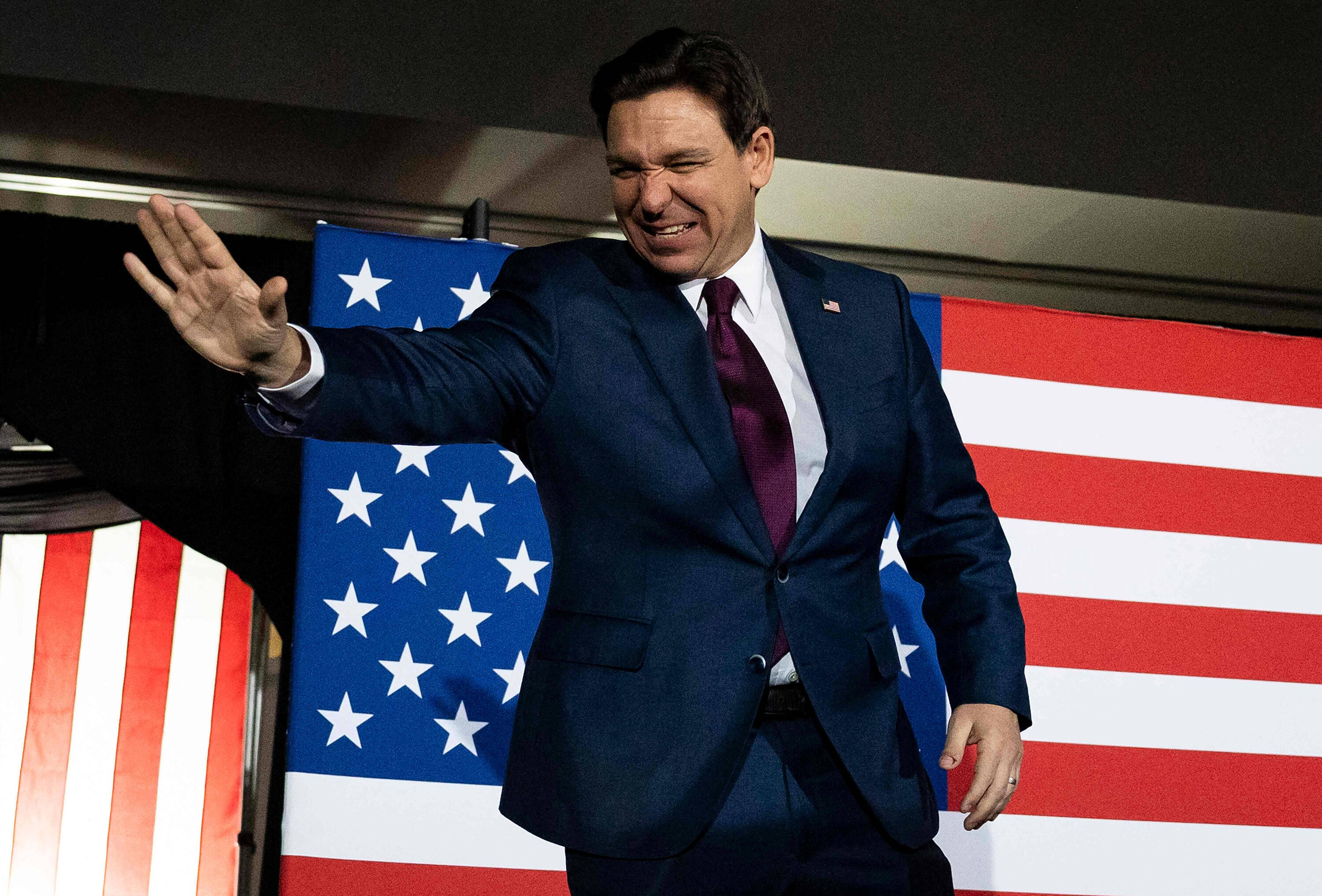 Ron DeSantis Celebra los resultantes de los Caucus de Iowa.
