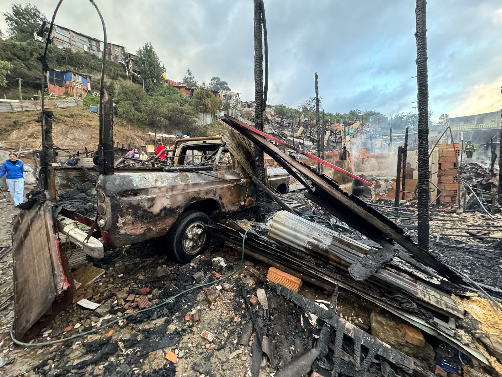 Incendio en el centro de Bogotá