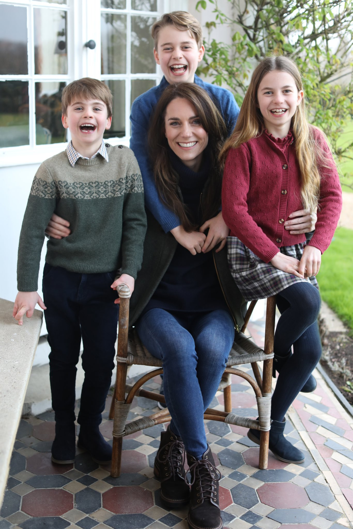 Kate y sus tres hijos, George, Charlotte y Louis.