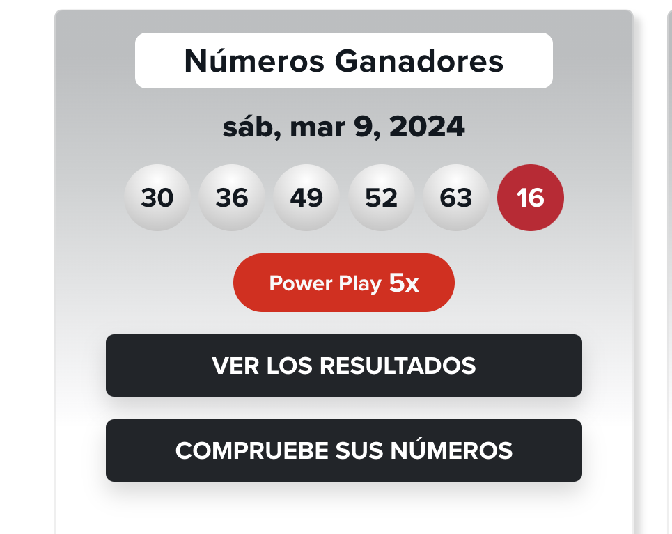 Powerball Los Resultados De La Lotería De Estados Unidos Del 9 Marzo