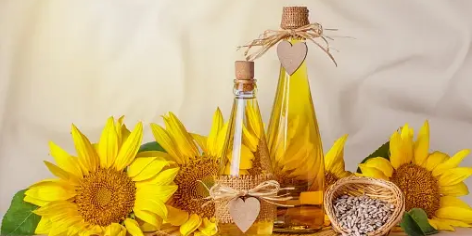 Olio di girasole. Origine vegetale.