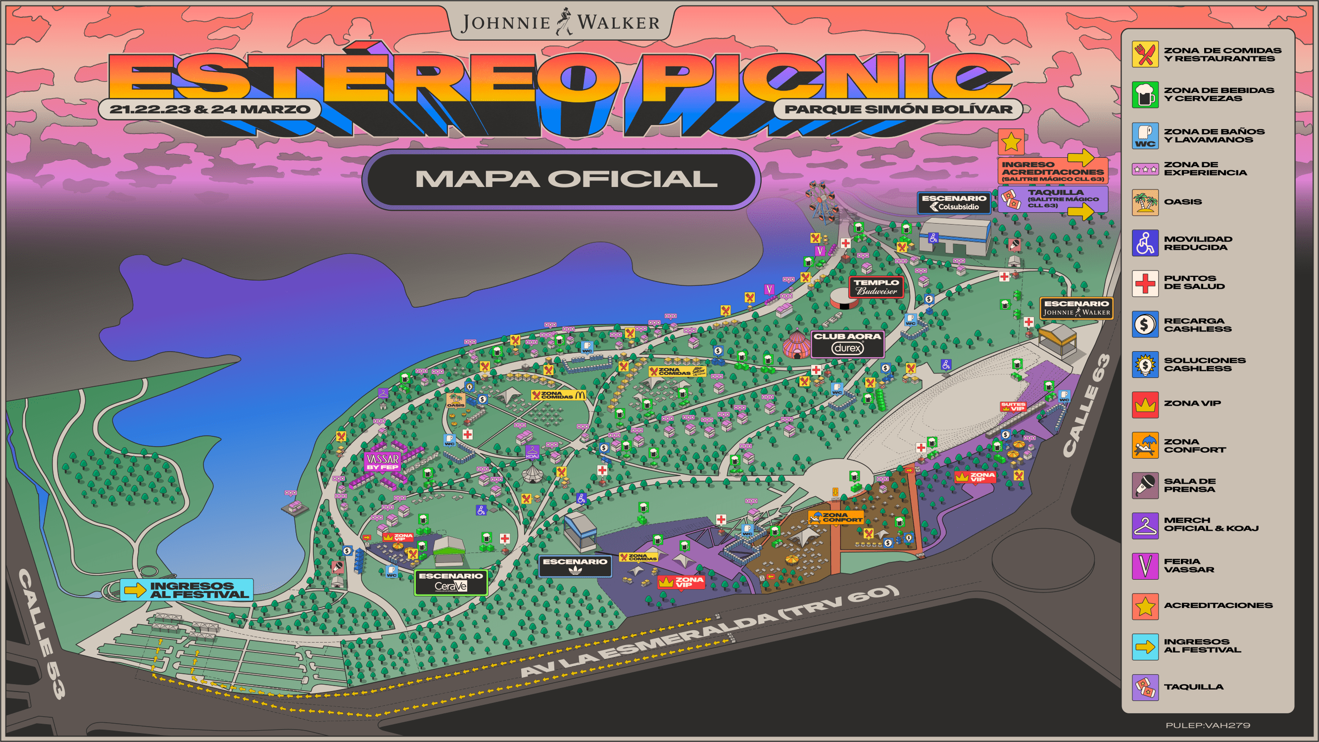 ¿Va al Estéreo Picnic 2024? Estos son los escenarios y mapa del evento