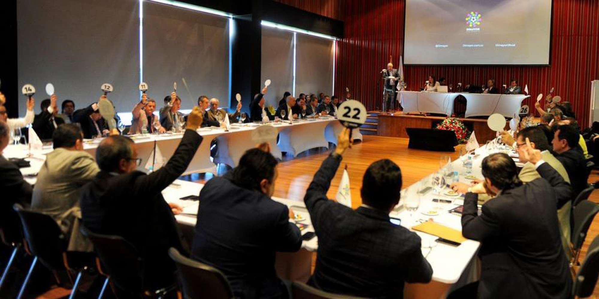 Asamblea de la Dimayor sobre el fútbol colombiano. Crédito: Dimayor Fotógrafo: