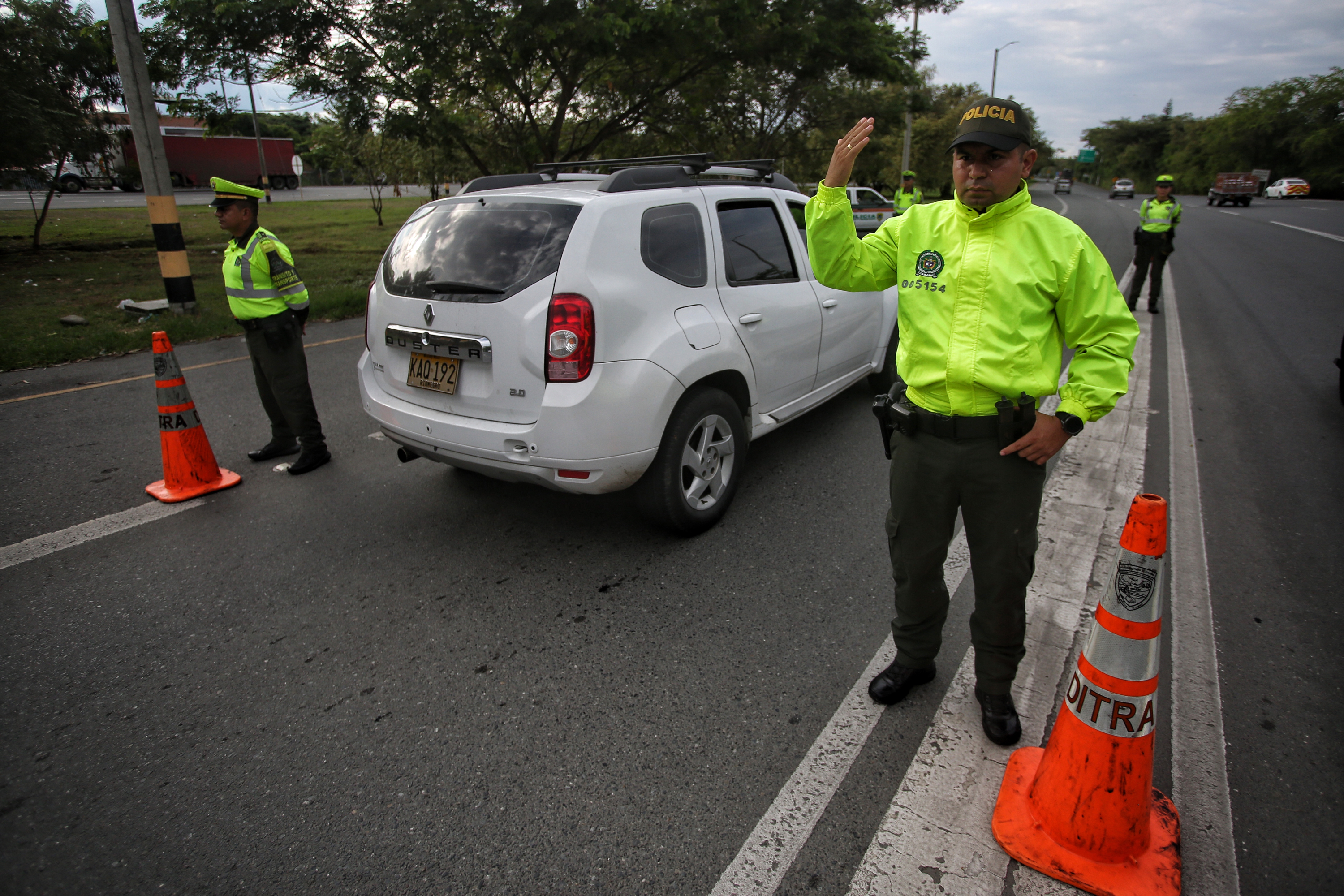 Operativos de control en el peaje del municipio de El Cerrito, en el centro del Valle.