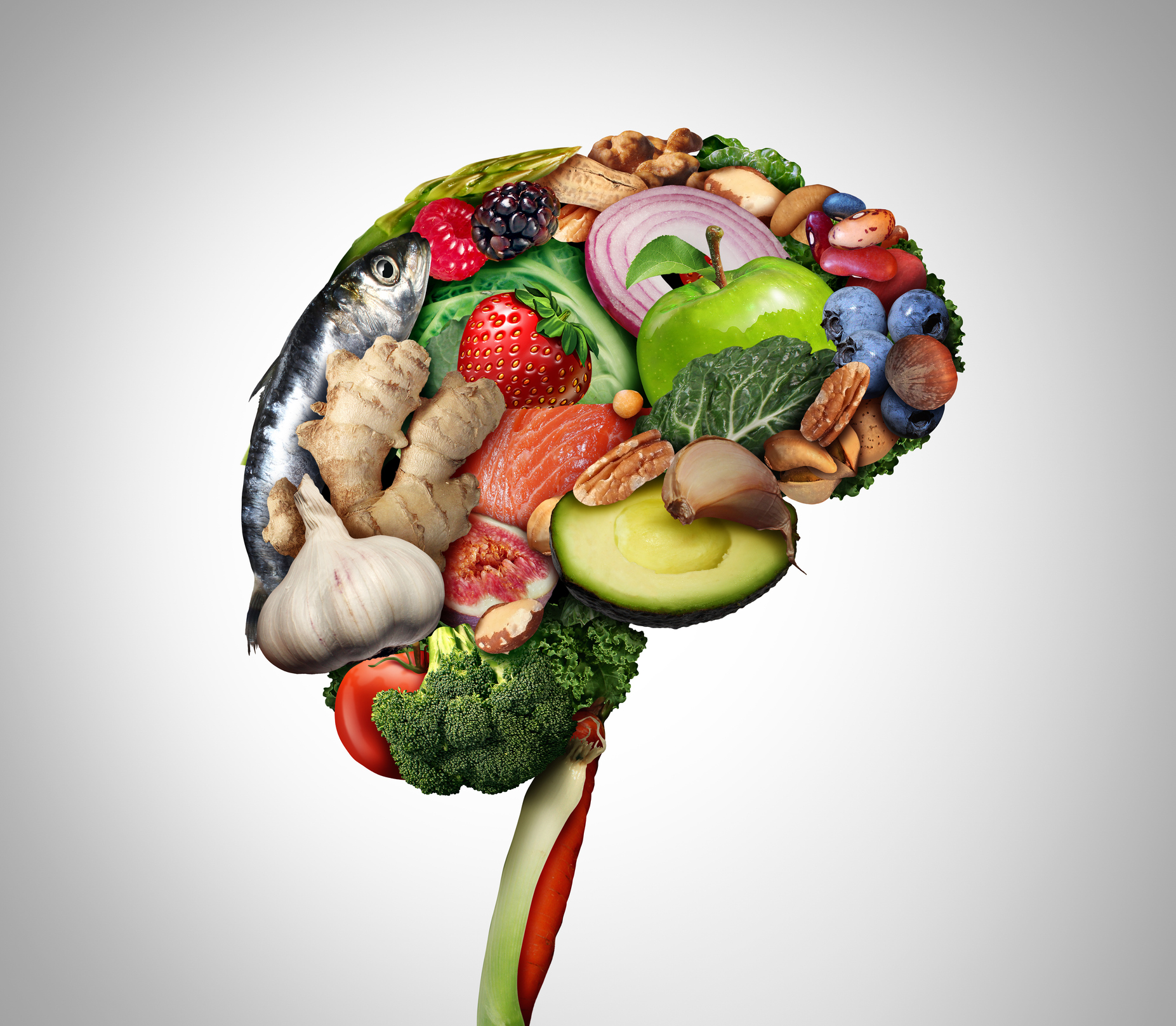 Un cerebro saludable cuenta con una dieta rica en hojas verdes
