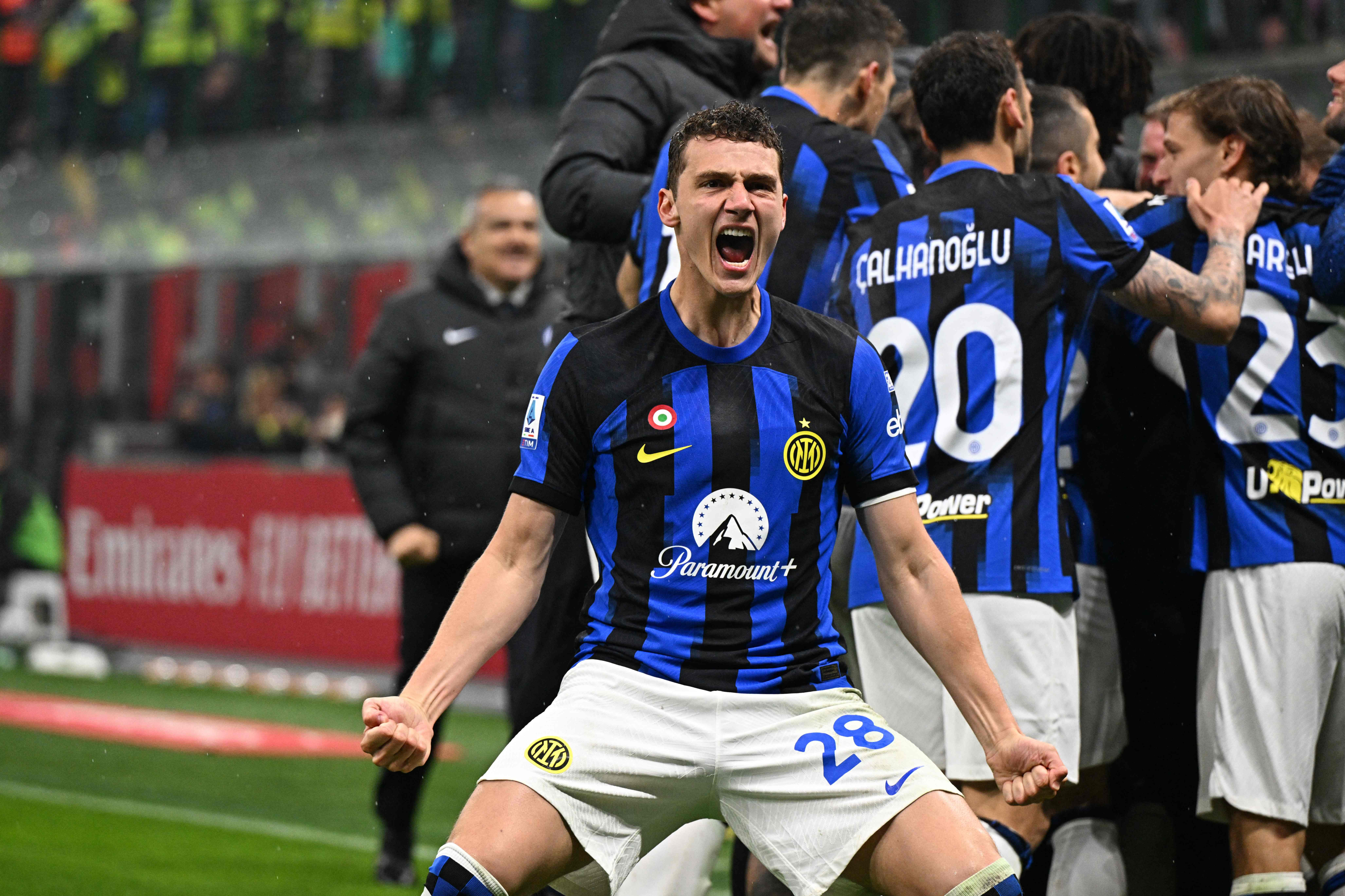 Inter de Milan celebra el título en Italia.