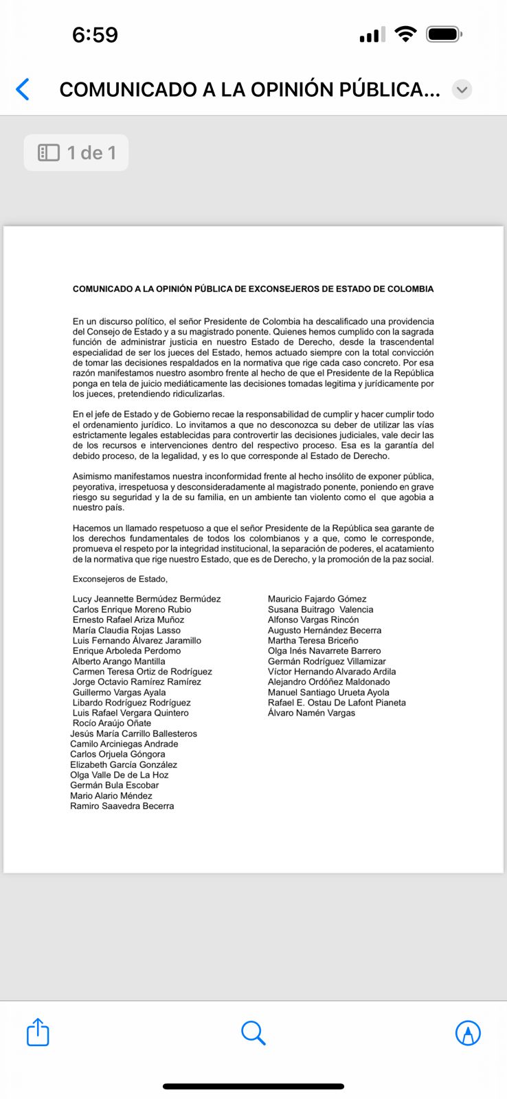 Eski Danıştay Üyeleri, Başkan Petro'dan 'güçler ayrılığına saygıyı' teşvik etmesini istedi