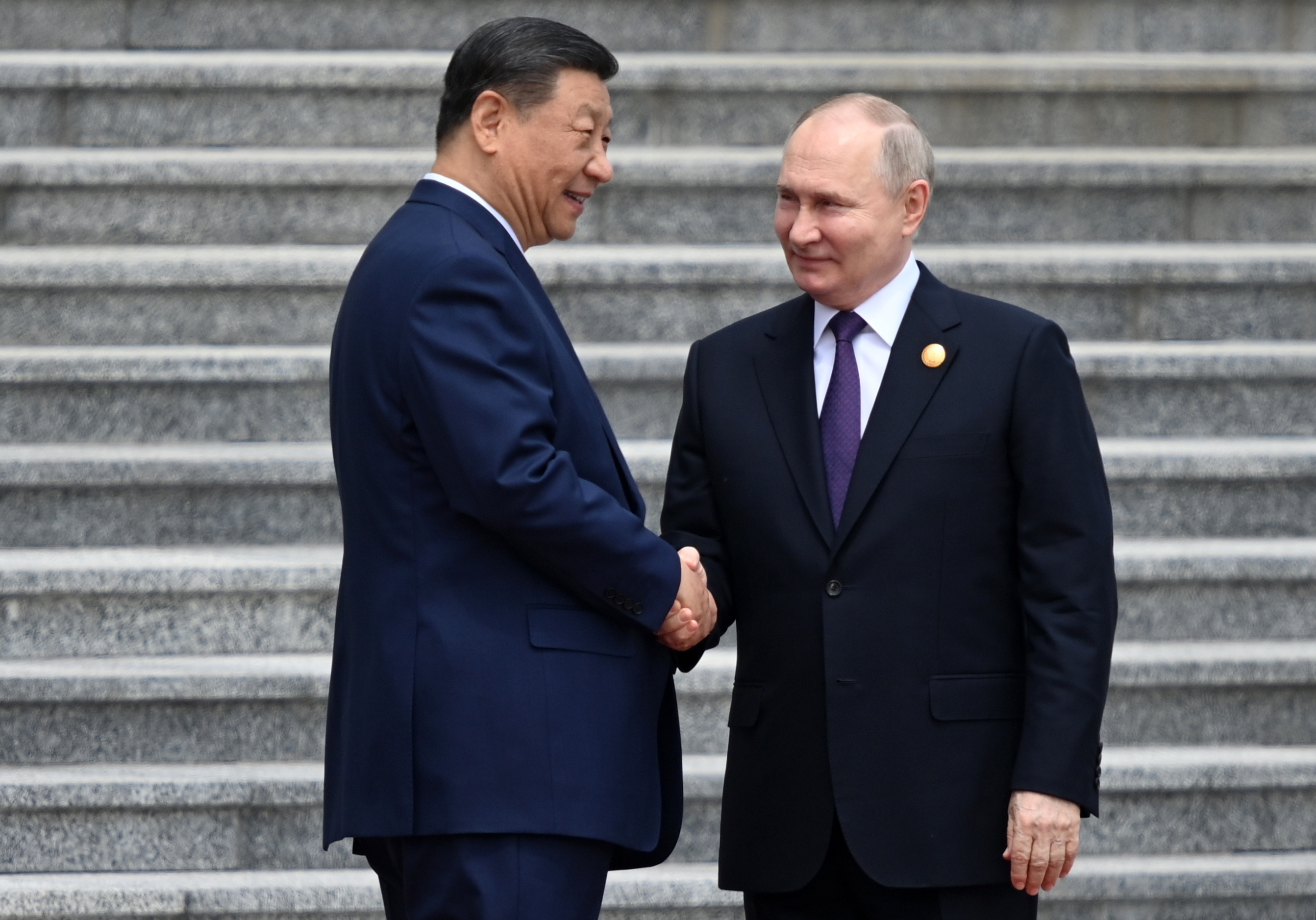 Russian President Vladimir Putin visiting China.