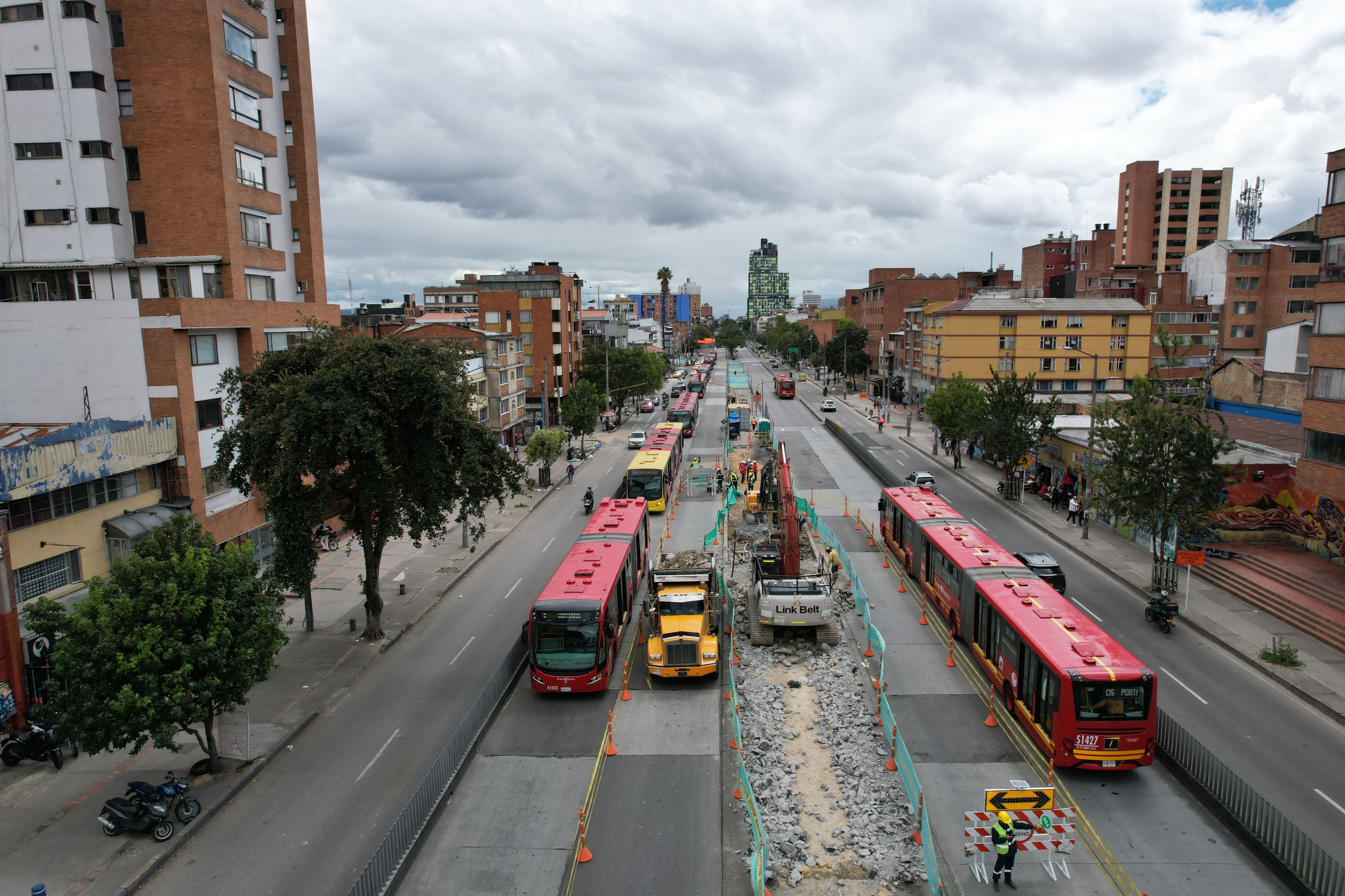 Bogota, 13. Juni 2024. Fortschritte bei den U-Bahn-Arbeiten in Bogotá, Abbau des Bahnhofs Marly. Foto: @Miltondiazfoto / El Tiempo