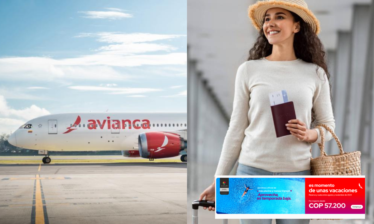 Avianca lanza vuelos desde $57.200 a diferentes destinos nacionales e