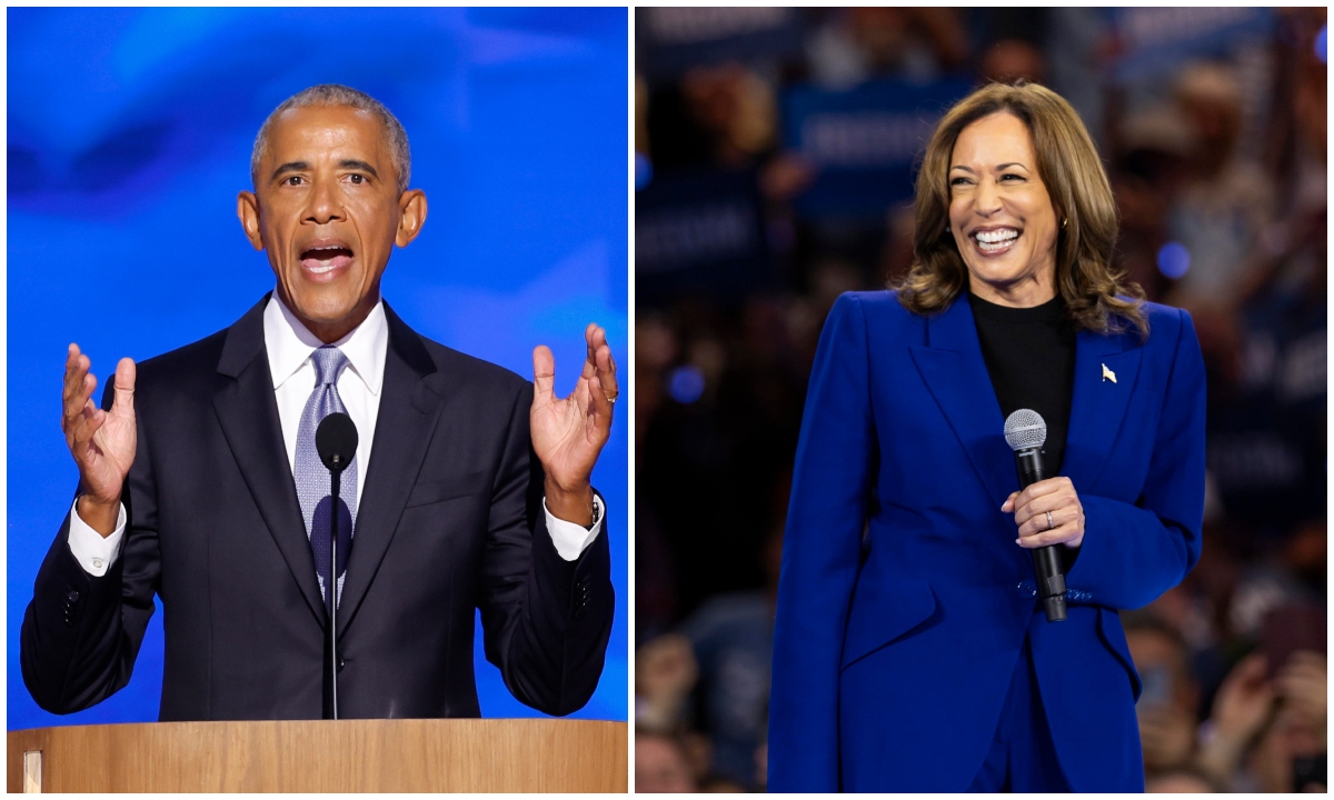 'Yes, she can!': Obama says US ready to put Kamala Harris in office