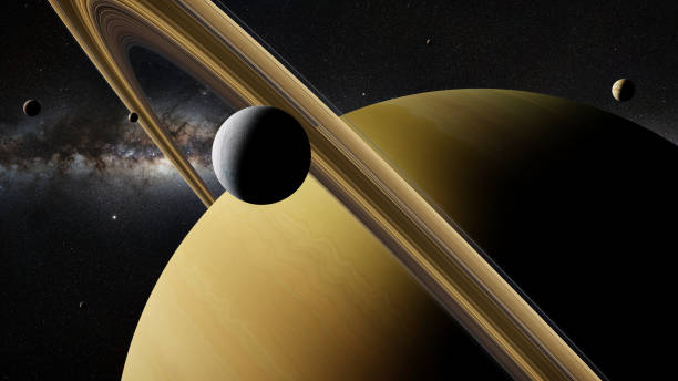 Die erstaunliche Begegnung zwischen Mond und Saturn, ein von Faber Burgos festgehaltenes Phänomen