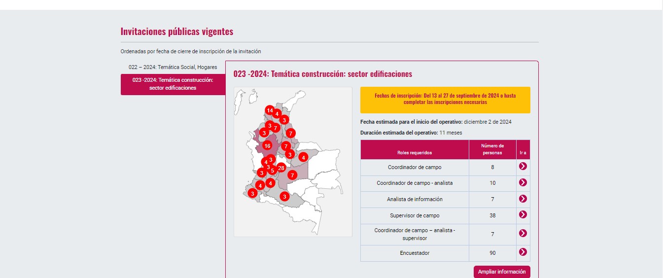 Dane necesita más personas para trabajar hay 1.184 vacantes con