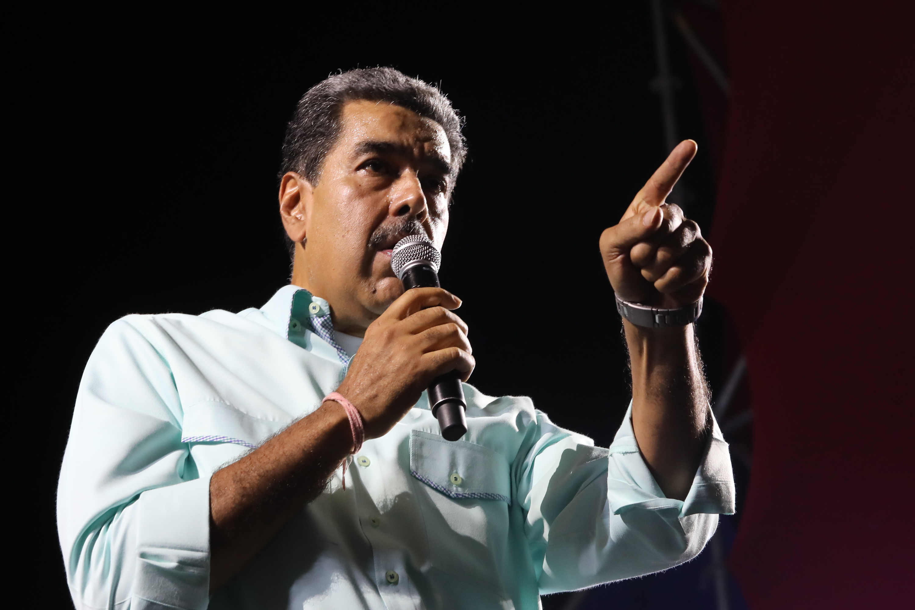 Photograph provided by Prensa Miraflores of the president of Venezuela, Nicolás Maduro, during a government event this Saturday, in La Guaira (Venezuela).