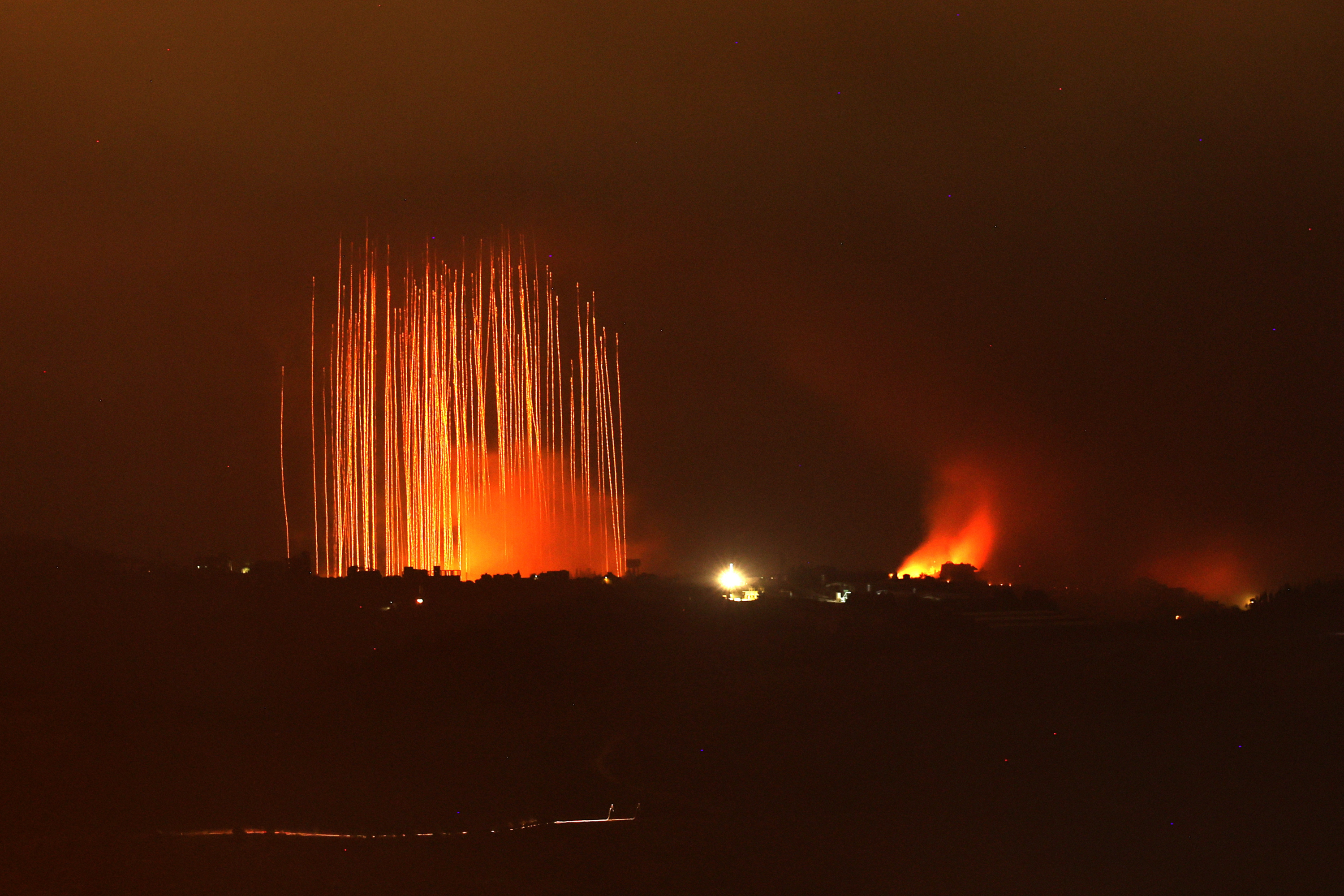 Israeli artillery hits a village in southern Lebanon.