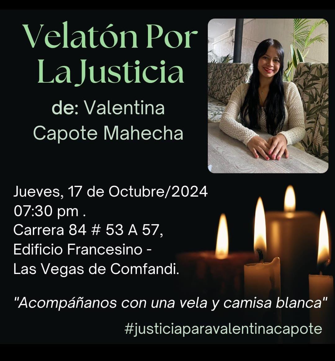 Velatón por Valentina Capote Mahecha.