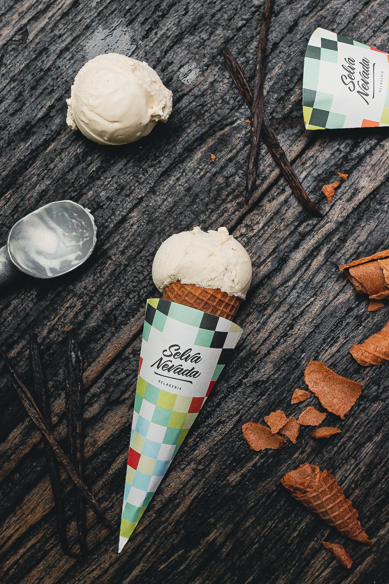 Helado de vainilla, traída de Bahía Solano, de Selva Nevada.